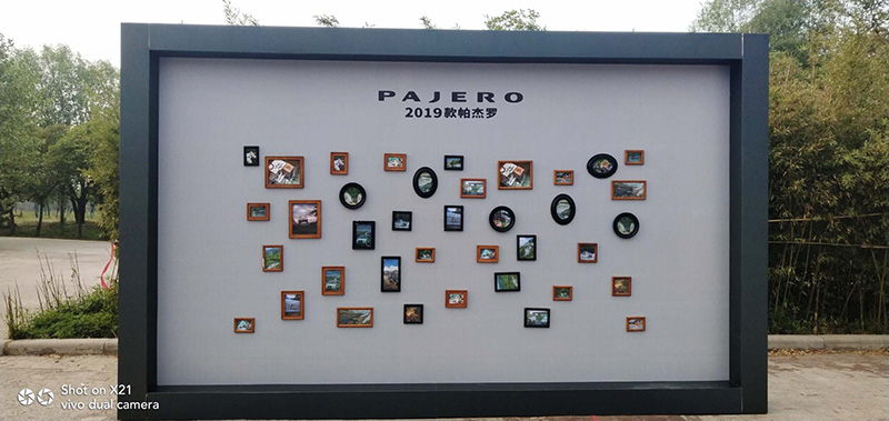 黑白布双层桁架背景板