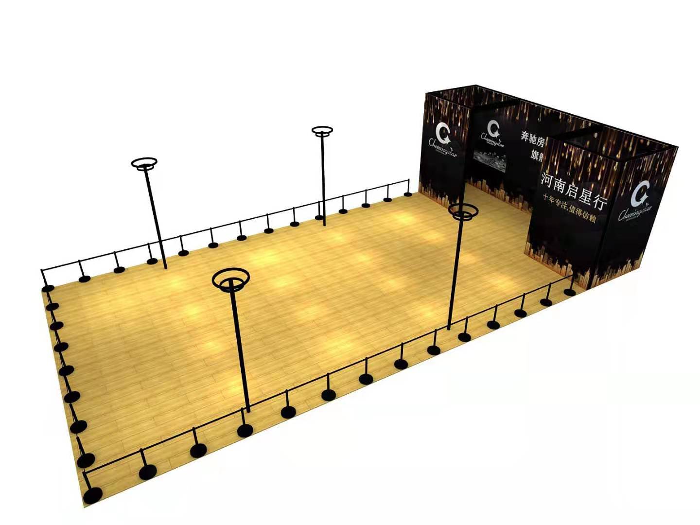 郑州道清车展展台设计图