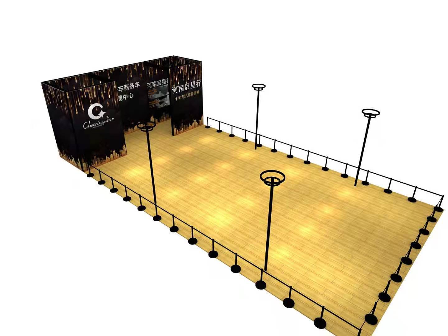 郑州道清车展展台设计图